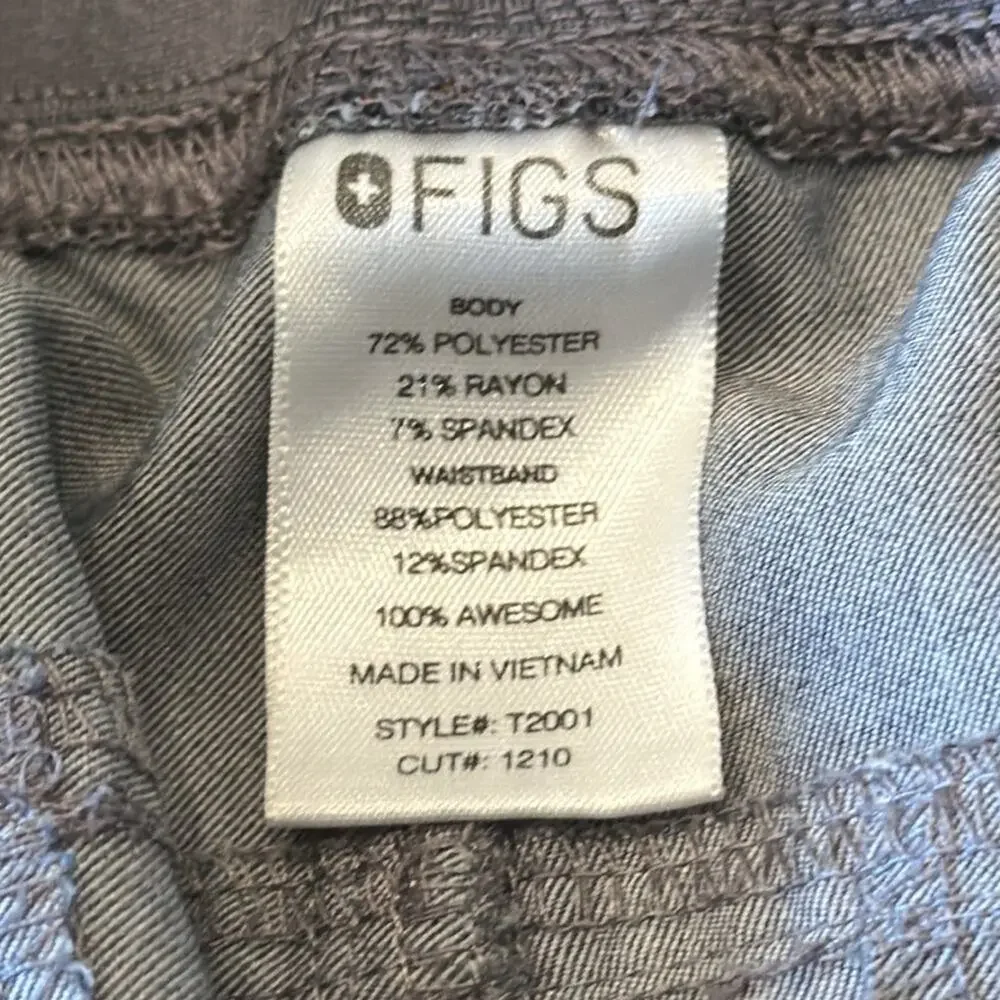 FIGS Men's Axim Cargo Scrub Pants Graphite Size S